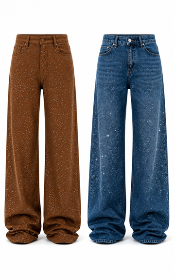 Kit: 2 Calças Jeans Wide Leg - Texas